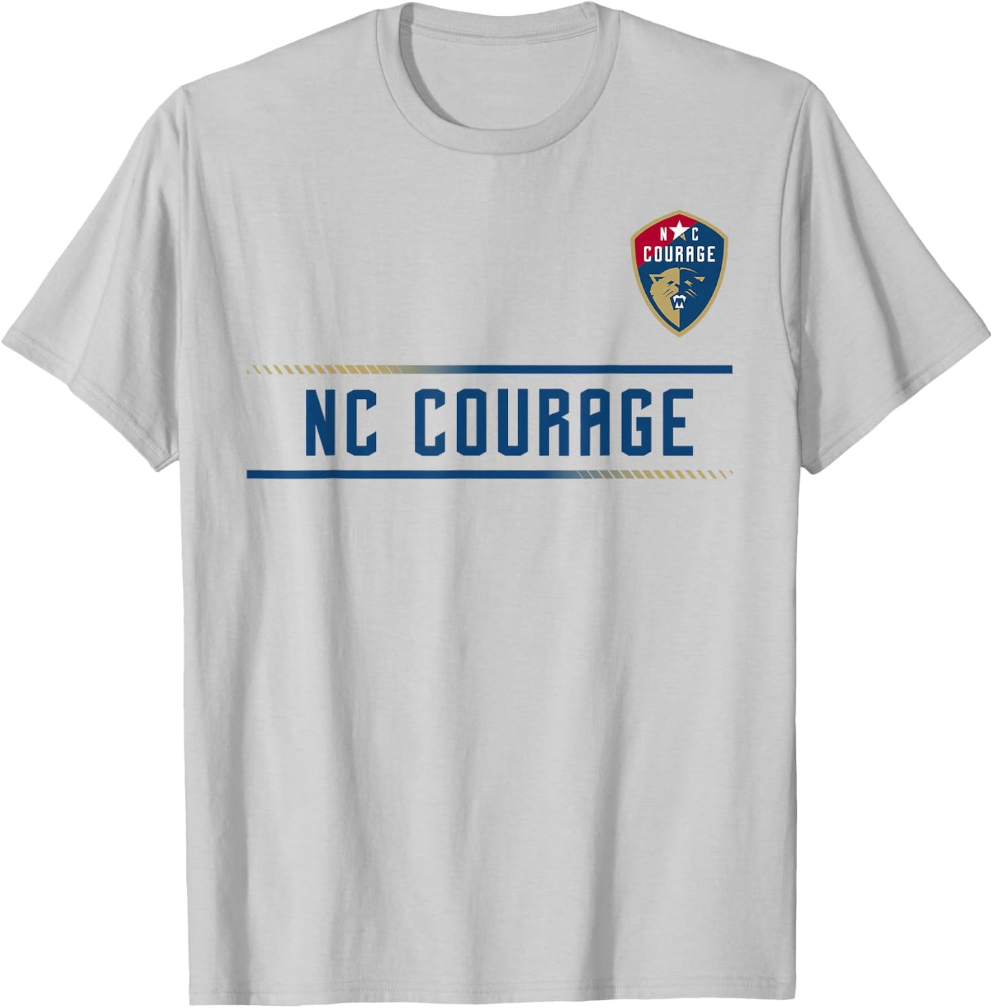 Officially Licensed North Carolina Courage NWSL Apparel T-Shirt - T-Shirt | Ash