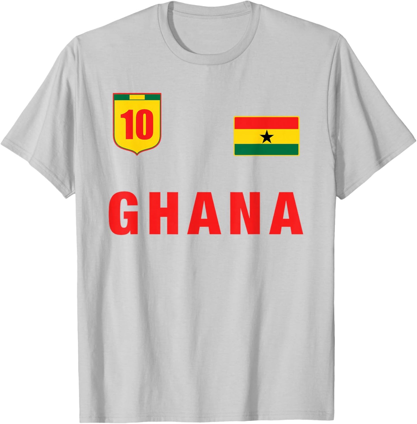 Ghana Fussball Team Fan Trikot Weiß Ghana Outfit Design T-Shirt - T-Shirt | Ash