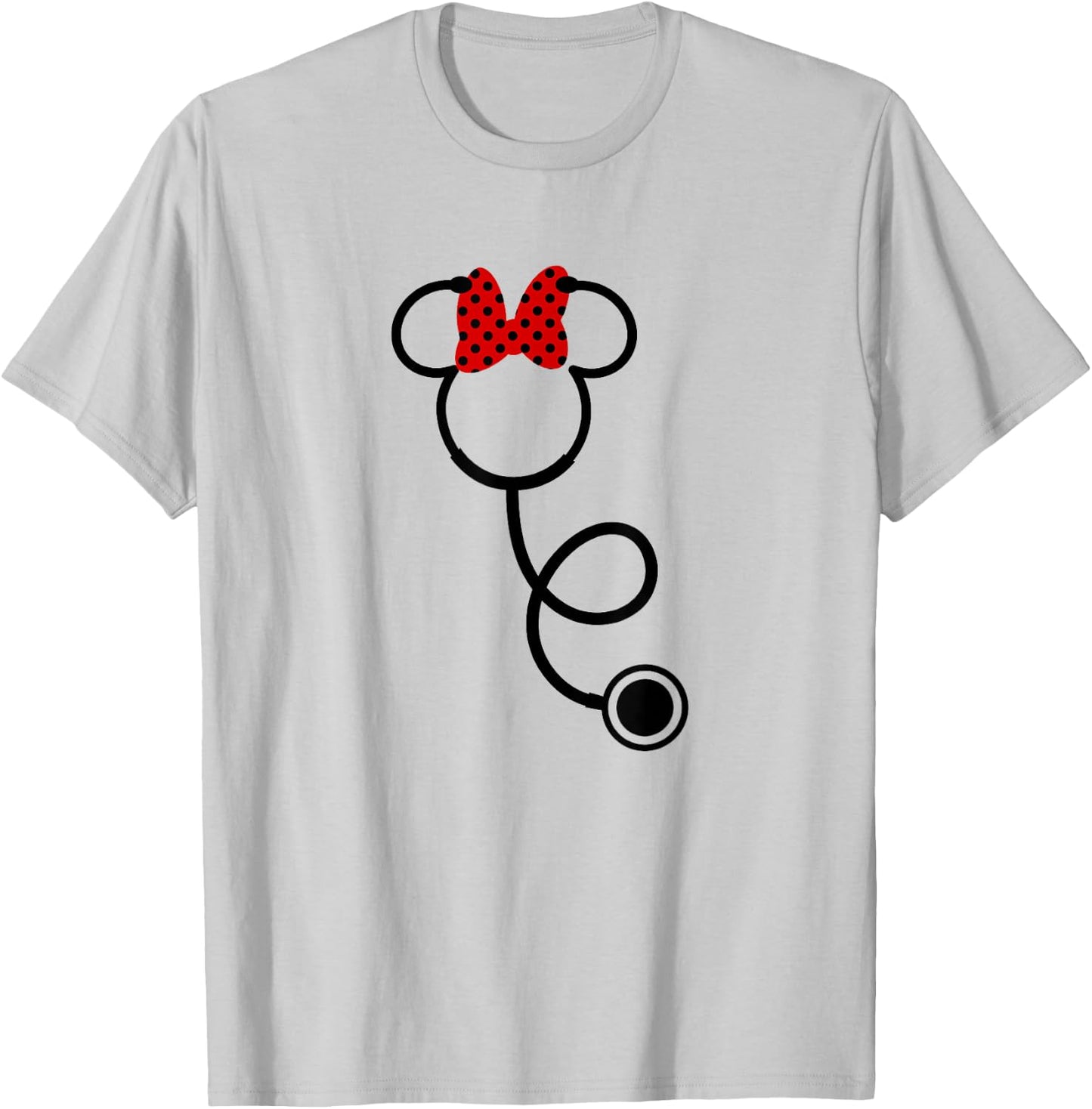 Disney Nurse's Day Minnie Mouse Stethoscope Small T-Shirt - T-Shirt | Ash