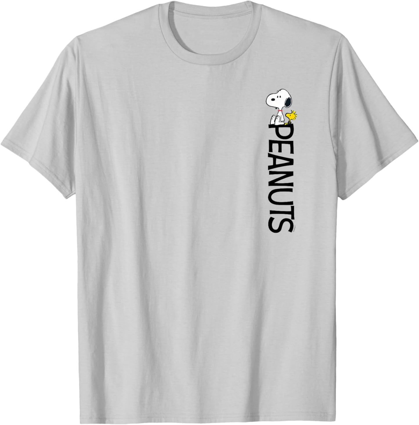 Peanuts - Woodstock Snoopy Vertical Logo T-Shirt - T-Shirt | Ash