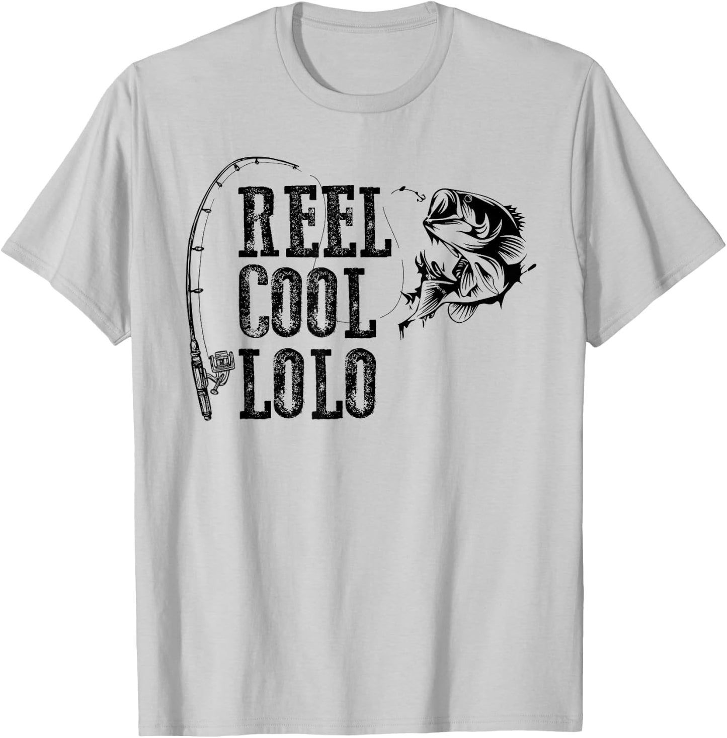Lolo Fishing: Reel Cool Lolo Funny Gift T-Shirt - T-Shirt | Ash