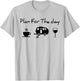 Plan For The Day Coffee Camping Wine T-Shirt - T-Shirt | Ash