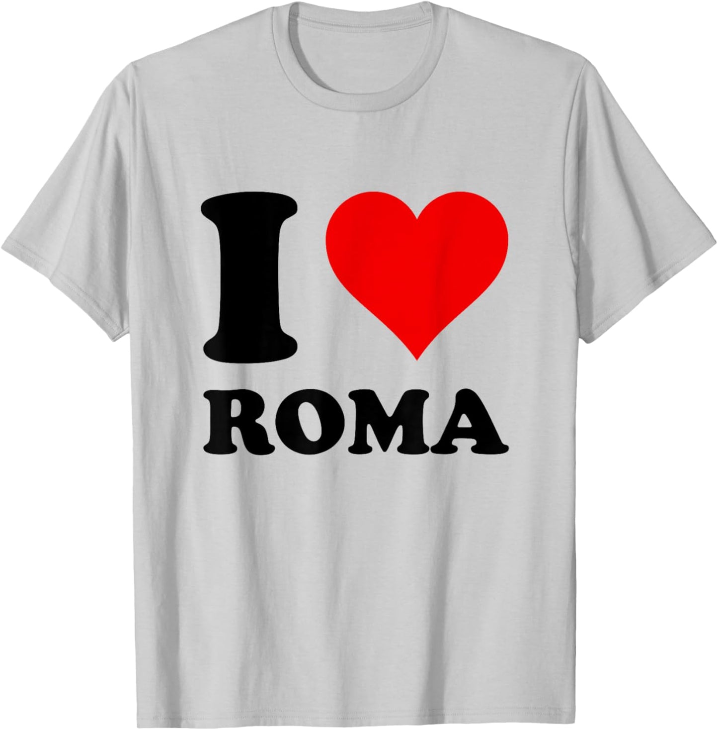 Red Heart I Love Roma T-Shirt - T-Shirt | Ash