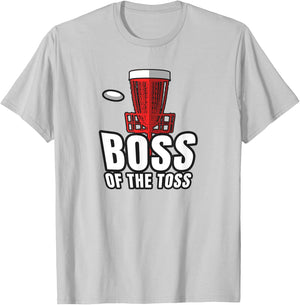 Disc Golf Boss Toss Funny Frisbee Vintage Gift T-Shirt - T-Shirt | Ash