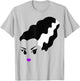 Bride of Frankenstein Monster Halloween Costume T-Shirt - T-Shirt | Ash