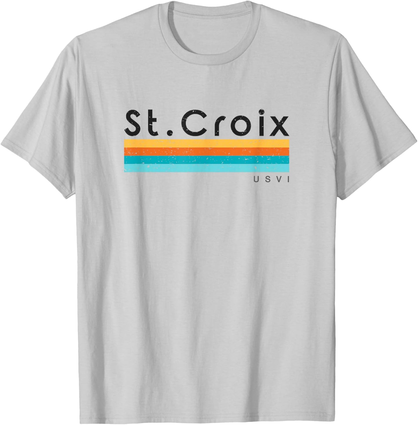 Vintage St. Croix USVI Retro Design T-Shirt - T-Shirt | Ash