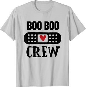 Boo Boo Crew First Aid School Nurse Day Care Teacher T-Shirt - T-Shirt | Ash