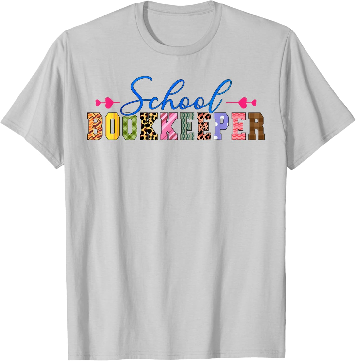 School Bookkeeper Appreciation Leopard T-Shirt - T-Shirt | Ash