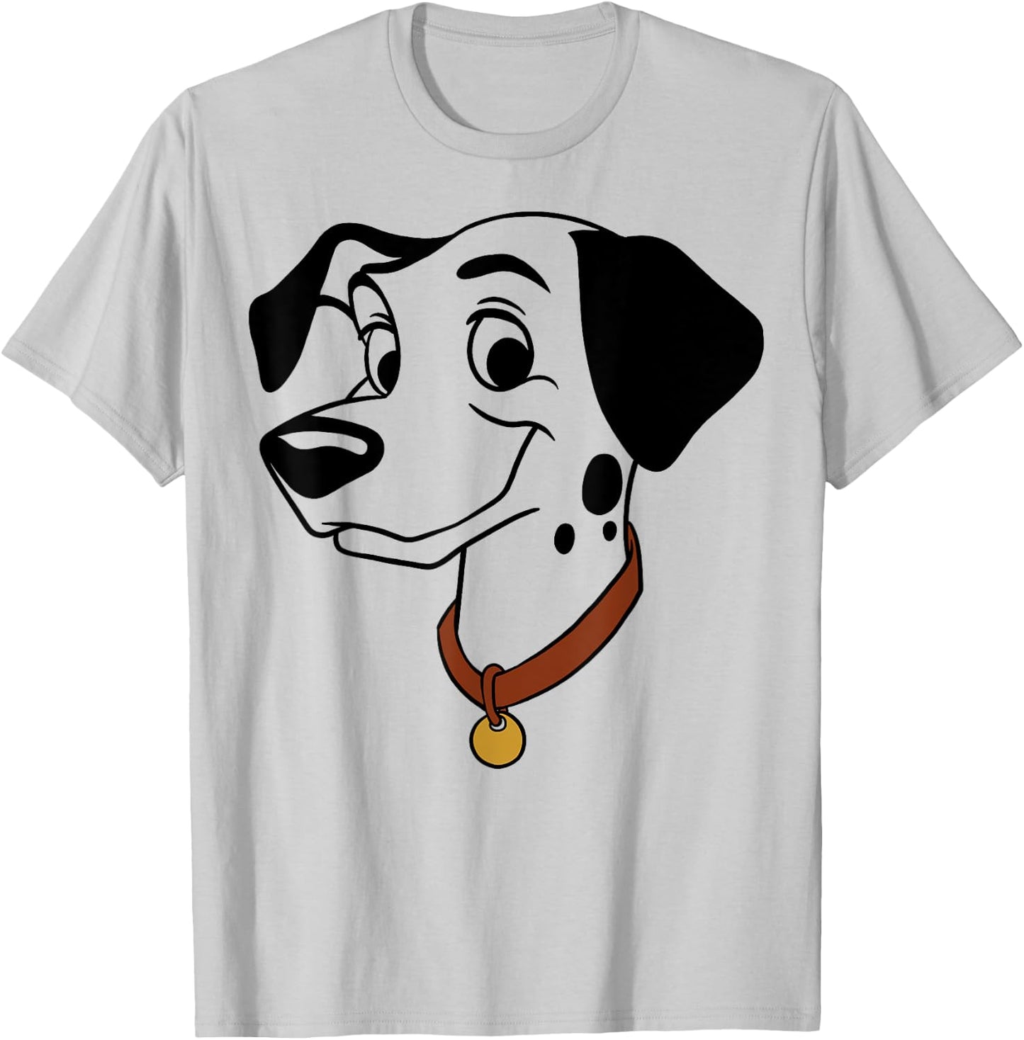 Disney 101 Dalmatians Pongo Big Face T-Shirt - T-Shirt | Ash