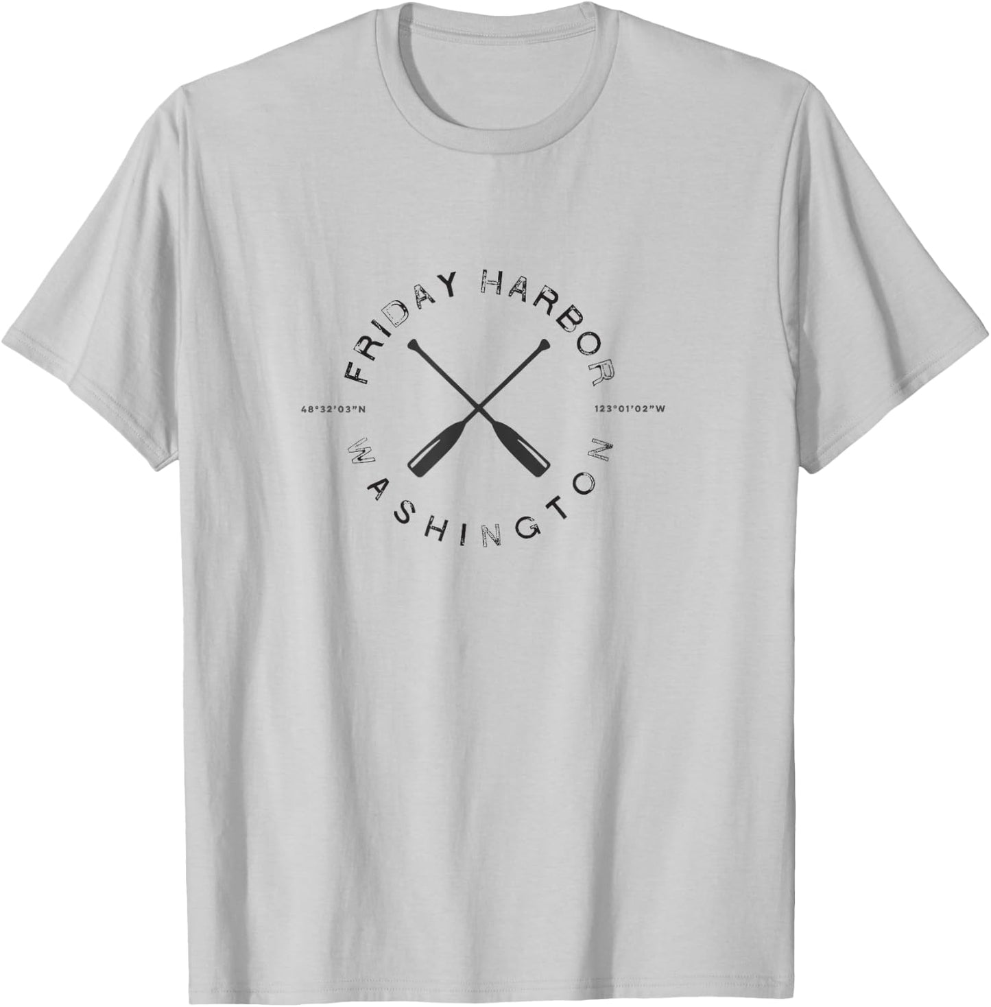 Friday Harbor Washington Graphic Vintage T Shirt T-Shirt - T-Shirt | Ash