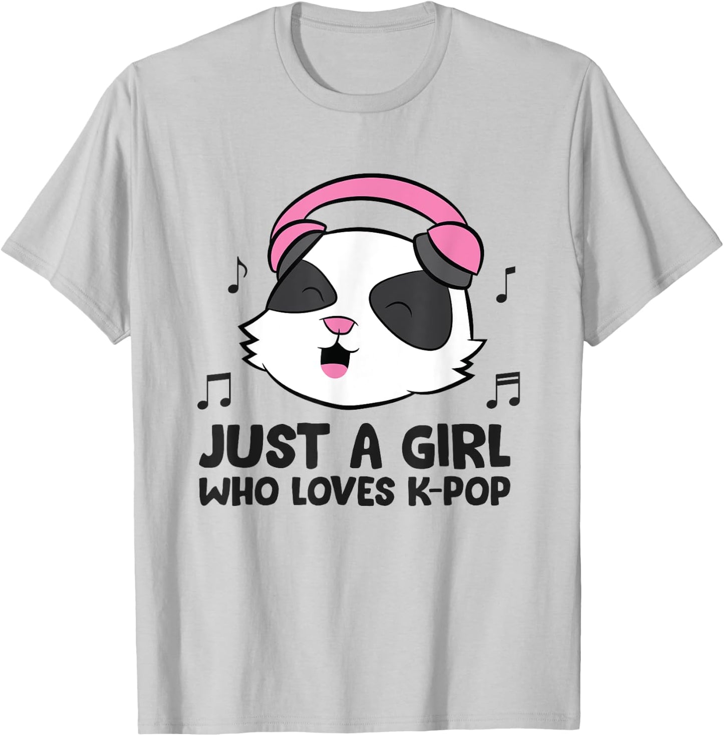 Just a Girl Who Loves K-Pop Music T-Shirt - T-Shirt | Ash
