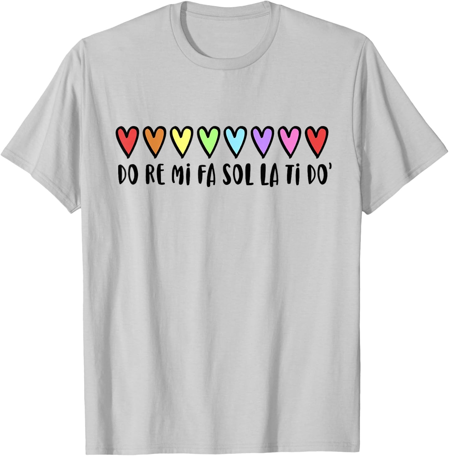 Music Teacher Hearts Music Teaching T-Shirt - T-Shirt | Ash
