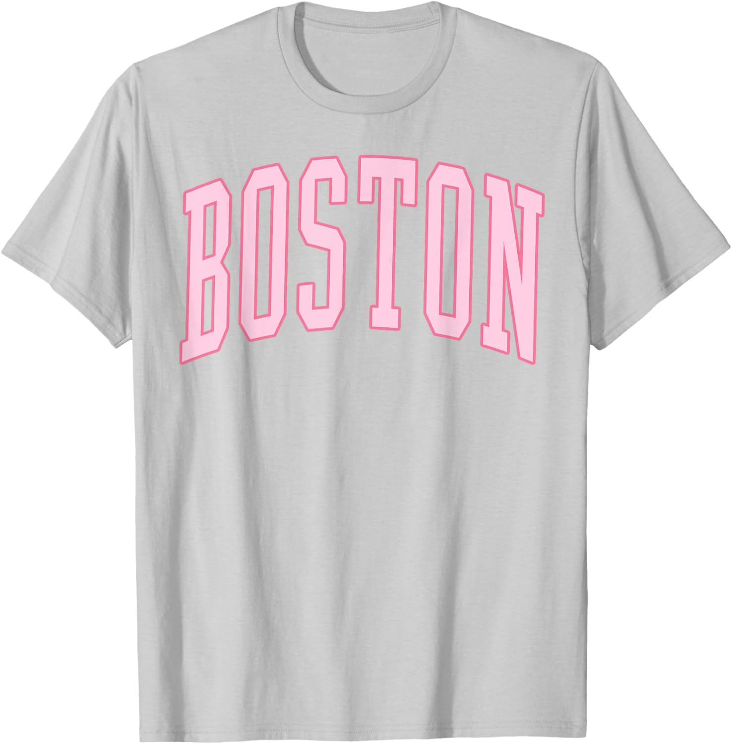 Boston Vintage Preppy Varsity Pink Sports T-Shirt - T-Shirt | Ash