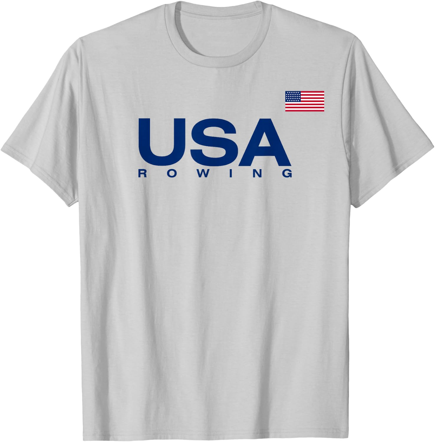 USA Rowing Flag T-Shirt - T-Shirt | Ash