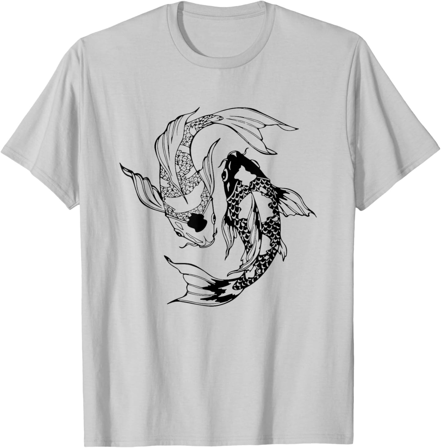 Koi Fish Aesthetic Japanese Art T-Shirt - T-Shirt | Ash