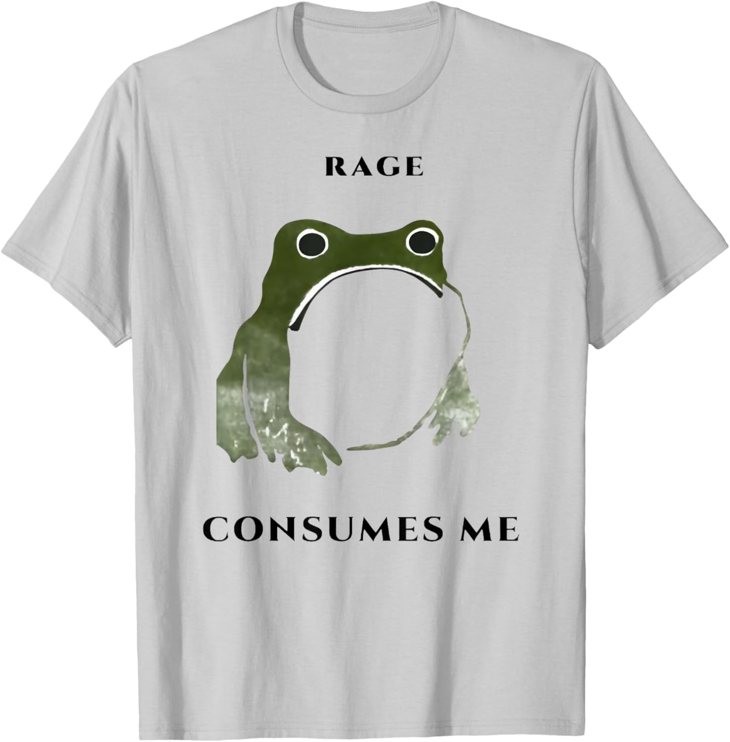 Rage Consumes Me Frog T-Shirt - T-Shirt | Ash