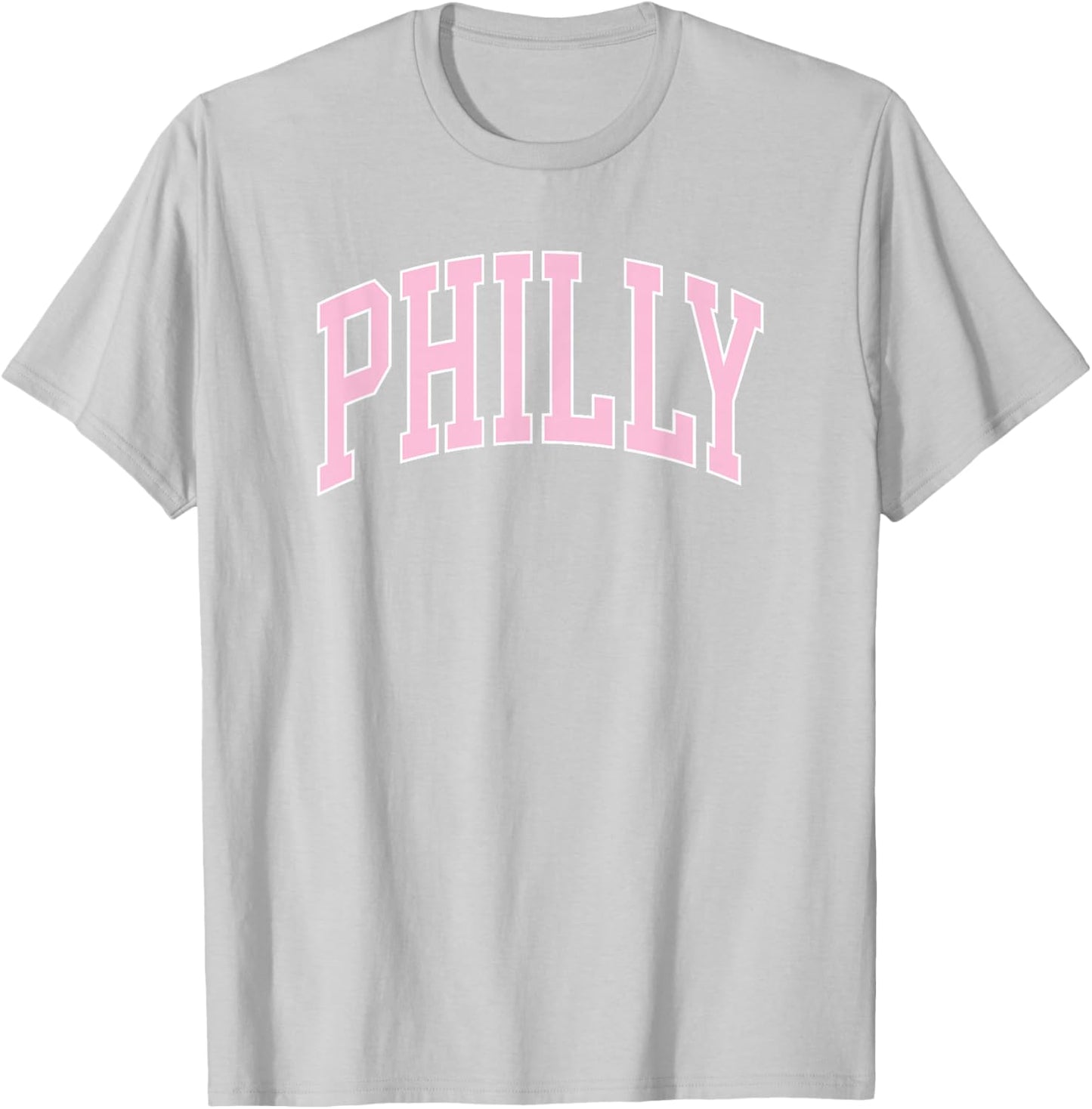 Retro Philly Pink Text Philadelphia Vintage Throwback T-Shirt - T-Shirt | Ash