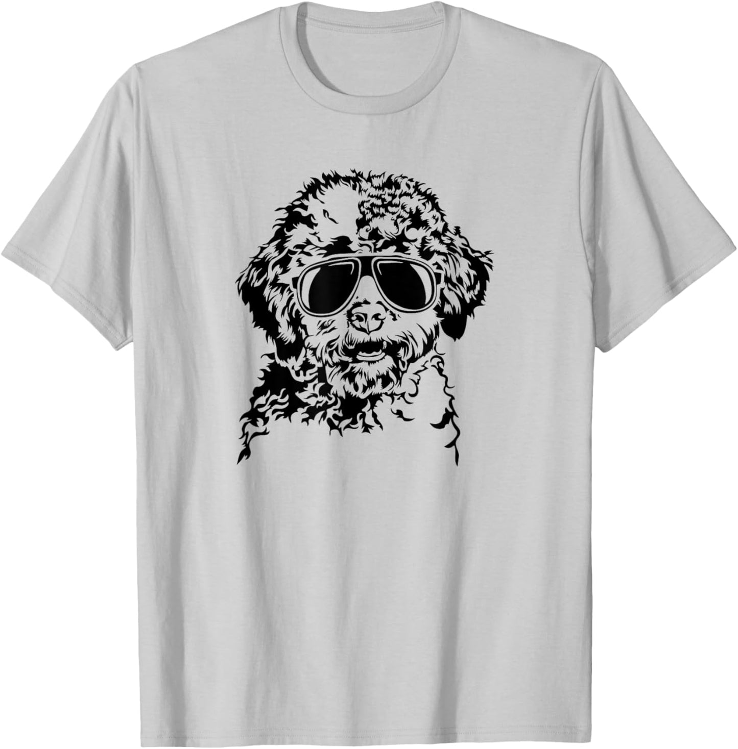 Funny Lagotto Romagnolo Dogs with Sunglasses Cool Dog T-Shirt - T-Shirt | Ash