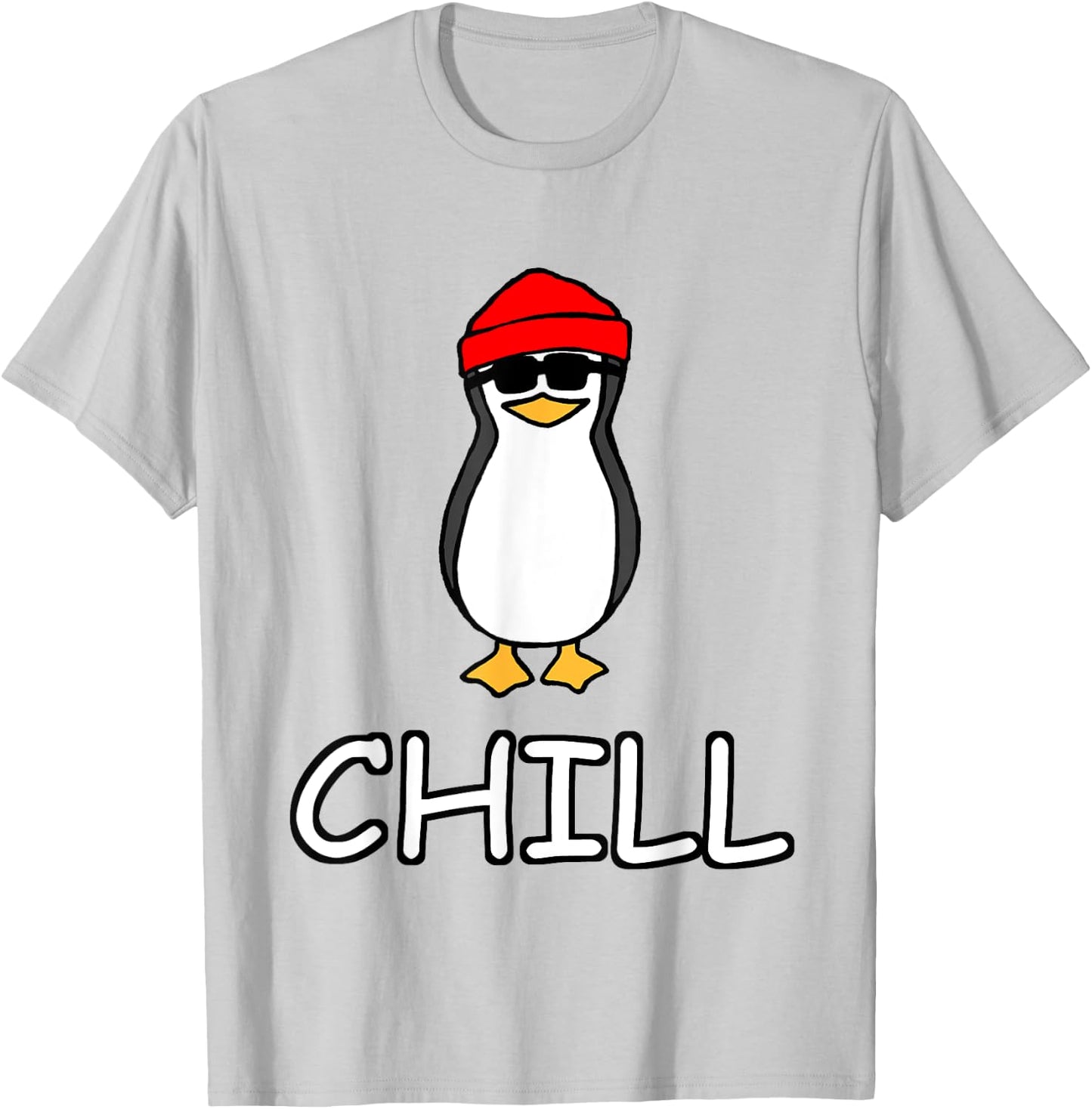 Chill Penguin for Boys Girls Men Women T-Shirt - T-Shirt | Ash