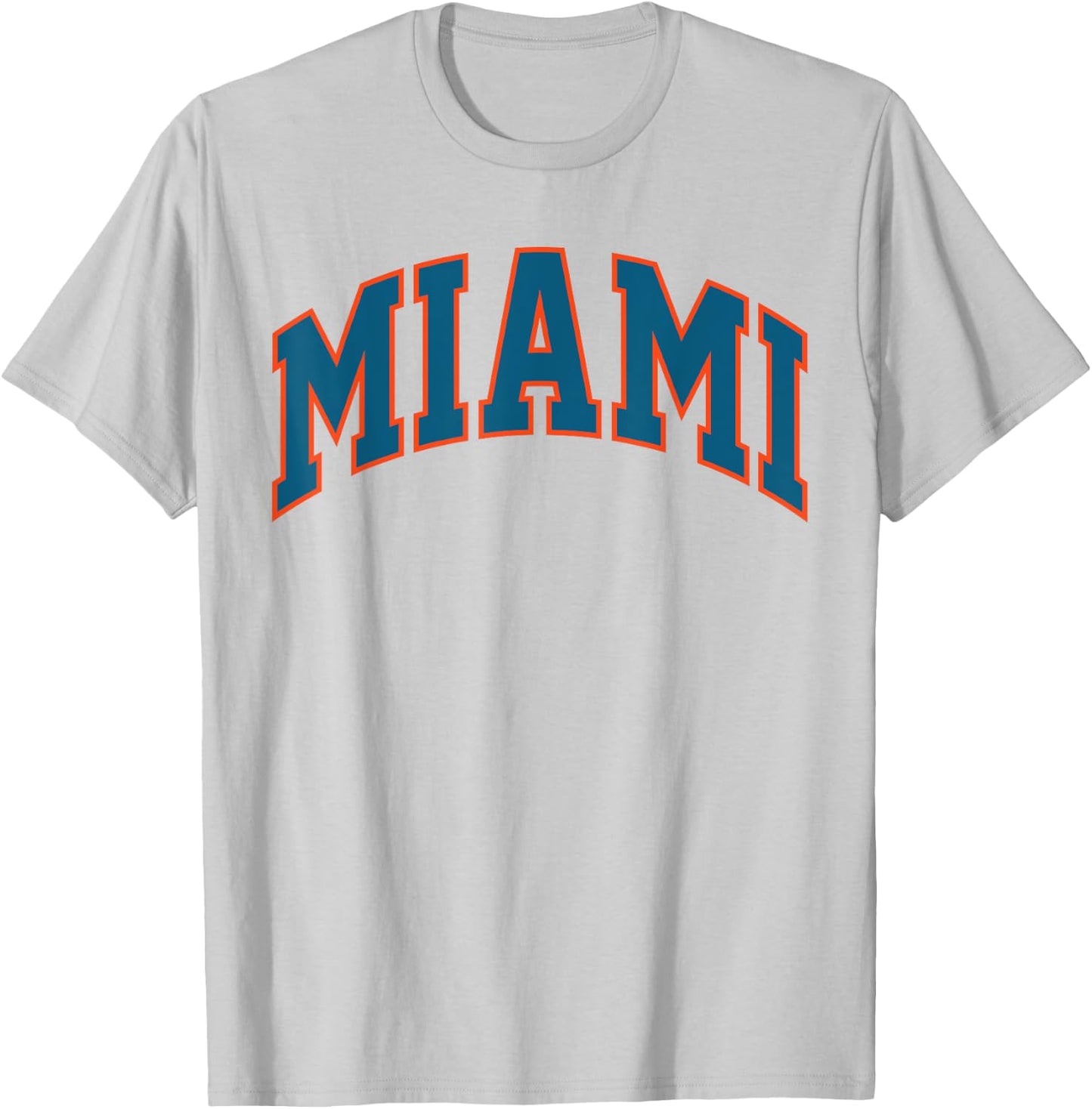 Retro Miami Men Miami Women Vintage Classic Blue Orange FL T-Shirt - T-Shirt | Ash