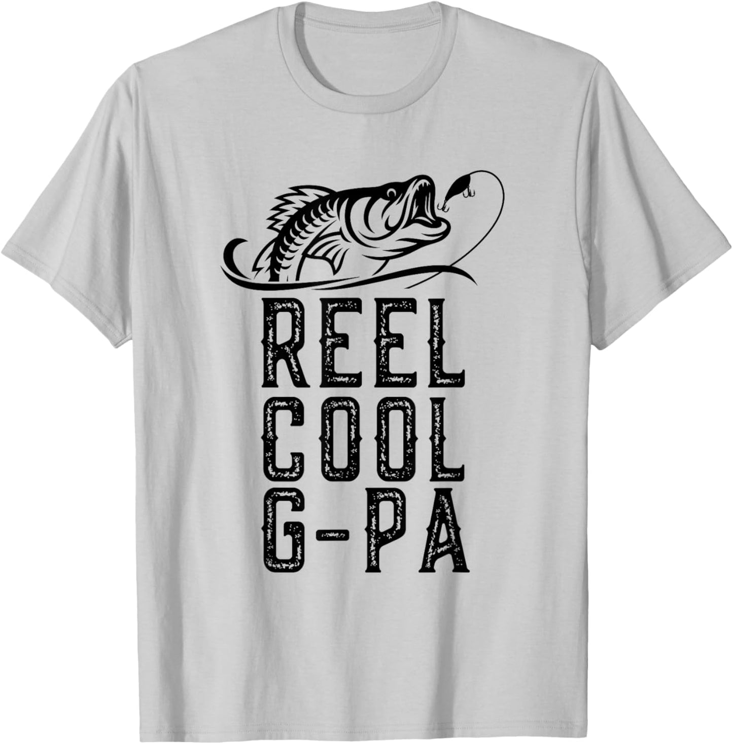 Reel Cool G-Pa Fishing Fisherman Funny Retro GPa T-Shirt - T-Shirt | Ash