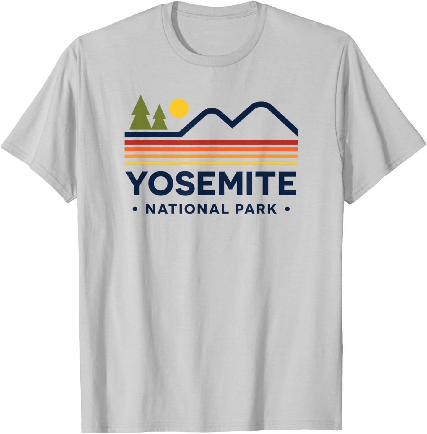 Retro Yosemite National Park T-Shirt - T-Shirt | Ash