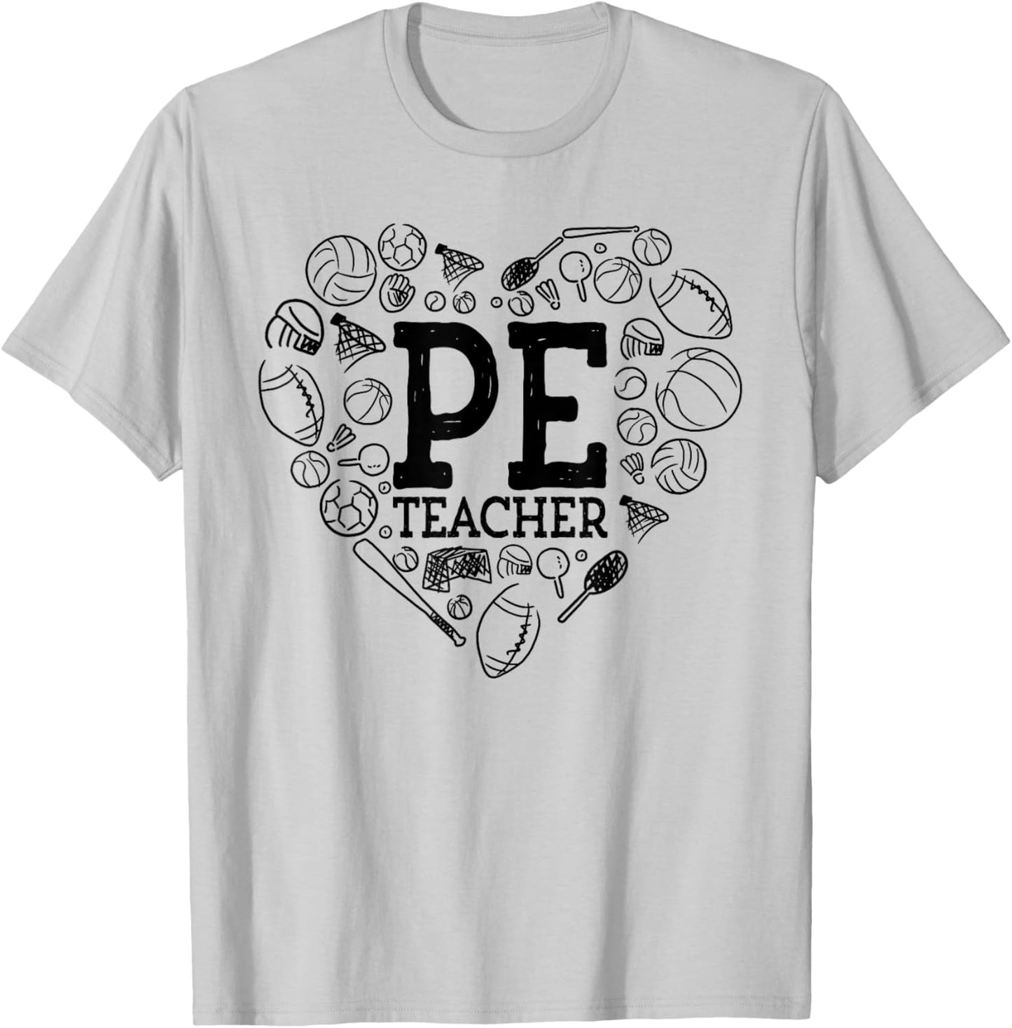 Phys Ed P.E. Teacher Back to School Apparel PE Physical Education Teacher Appreciation T-Shirt - T-Shirt | Ash