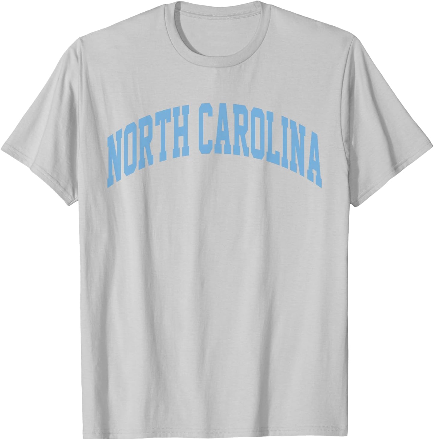 Retro North Carolina Blue Souvenir Simple North Carolina T-Shirt - T-Shirt | Ash
