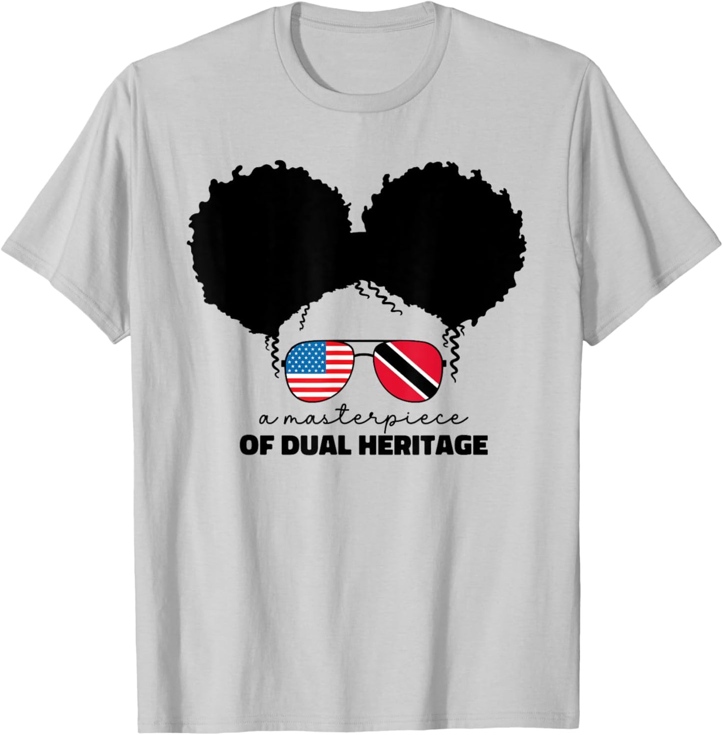 Half American And Trinidadian Usa Trinidad Tobago Kids Girls T-Shirt - T-Shirt | Ash