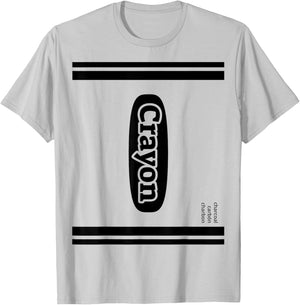 Crayon Charcoal Gray Group Costume T-Shirt - T-Shirt | Ash