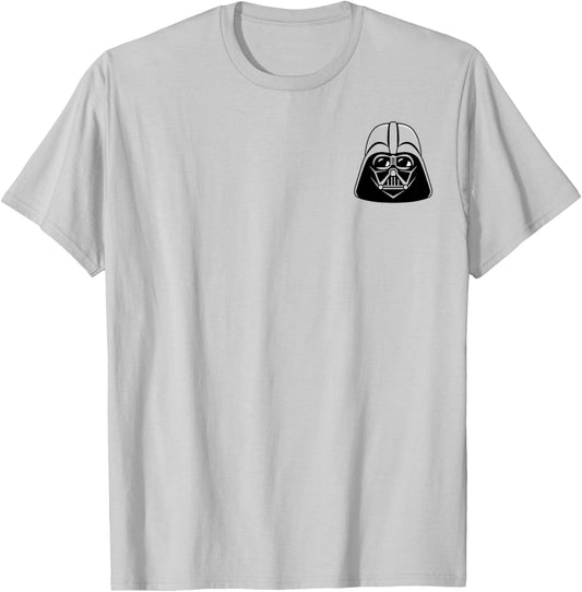 Star Wars Darth Vader Small Pocket Face T-Shirt - T-Shirt | Ash