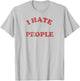 Retro Vintage I Hate People T-Shirt - T-Shirt | Ash
