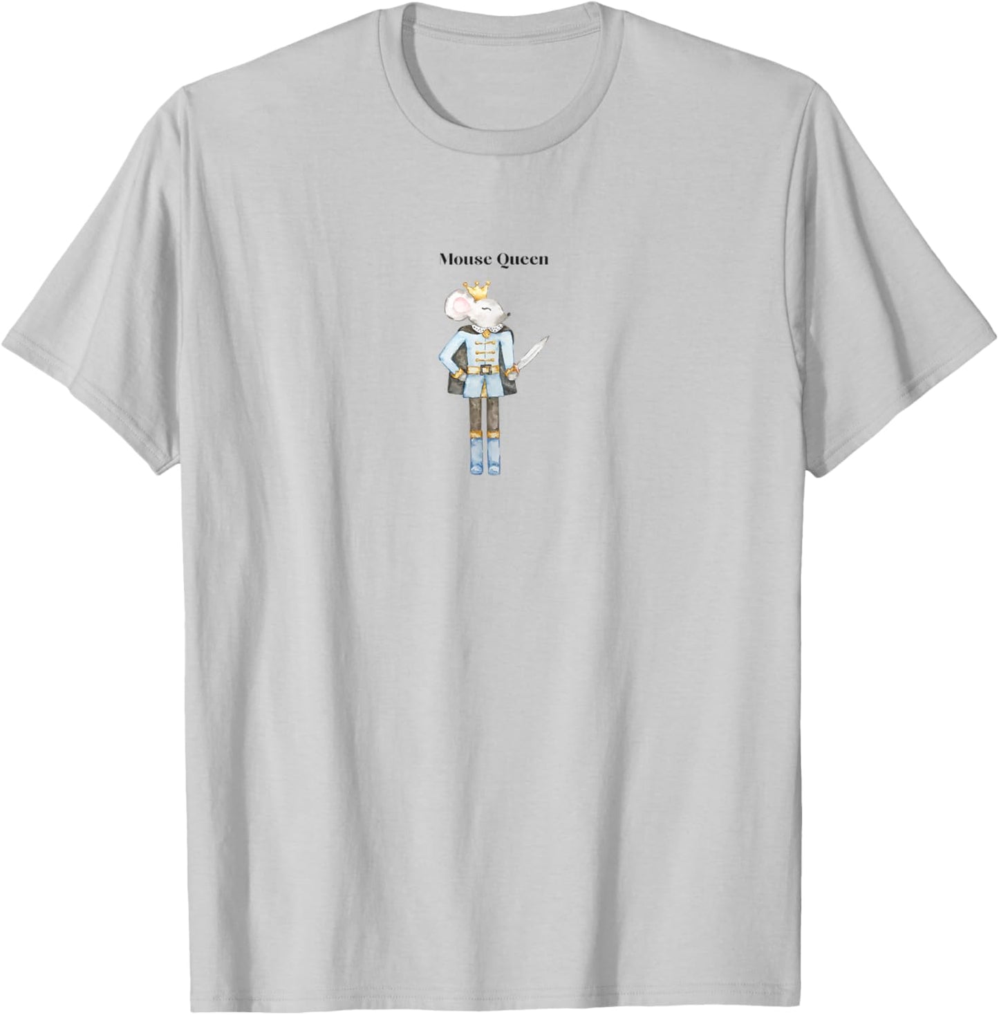 Cute Mouse Queen Nutcracker Christmas Ballet Graphic T-Shirt - T-Shirt | Ash