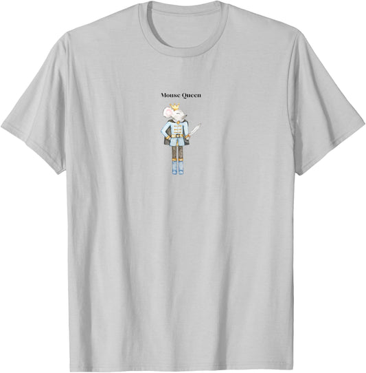 Cute Mouse Queen Nutcracker Christmas Ballet Graphic T-Shirt - T-Shirt | Ash
