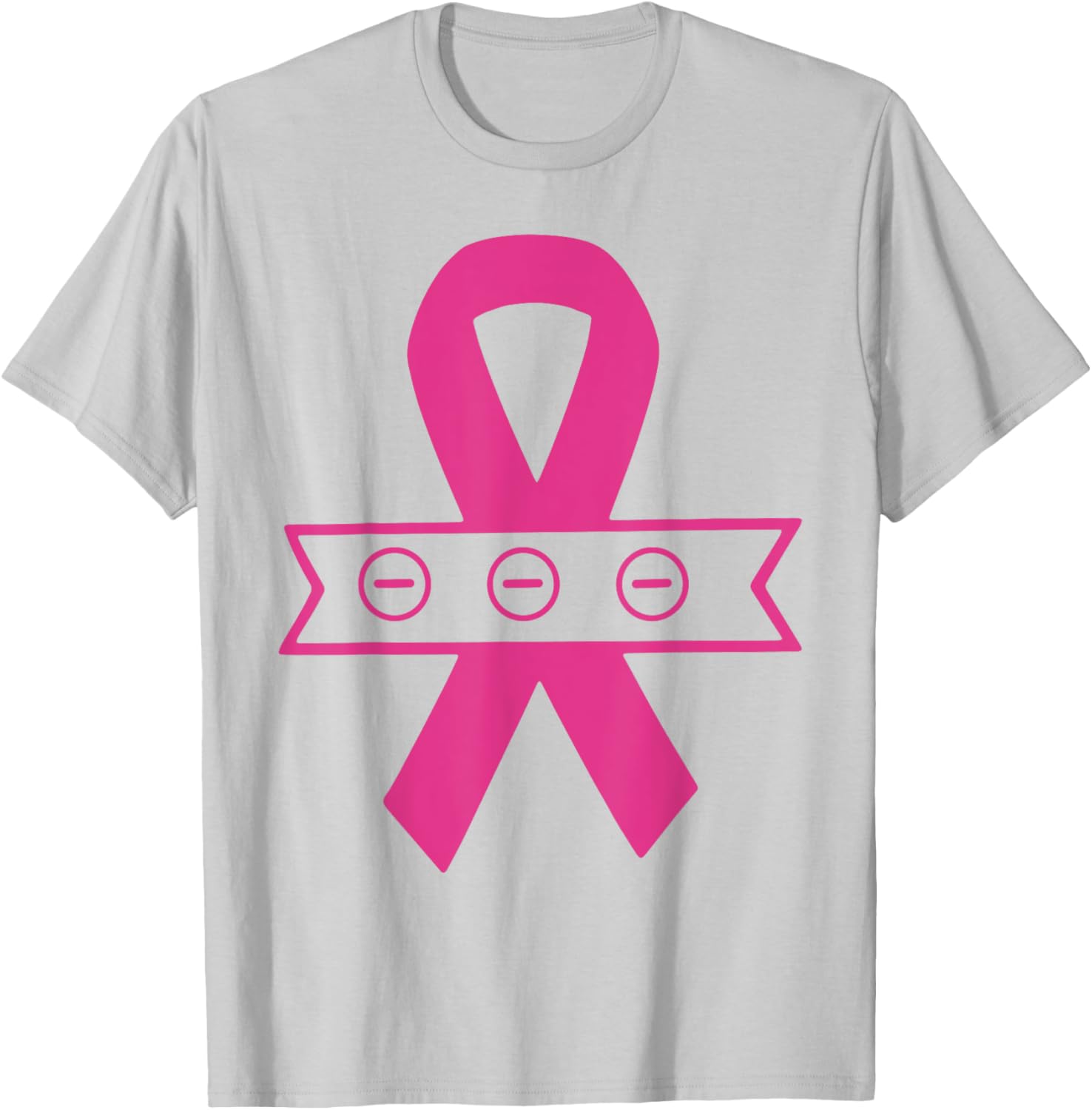 Triple Negative Breast Cancer Shirt Cancer Warrior Pink Rib T-Shirt - T-Shirt | Ash