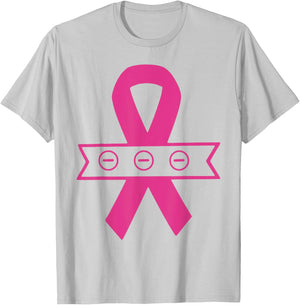 Triple Negative Breast Cancer Shirt Cancer Warrior Pink Rib T-Shirt - T-Shirt | Ash