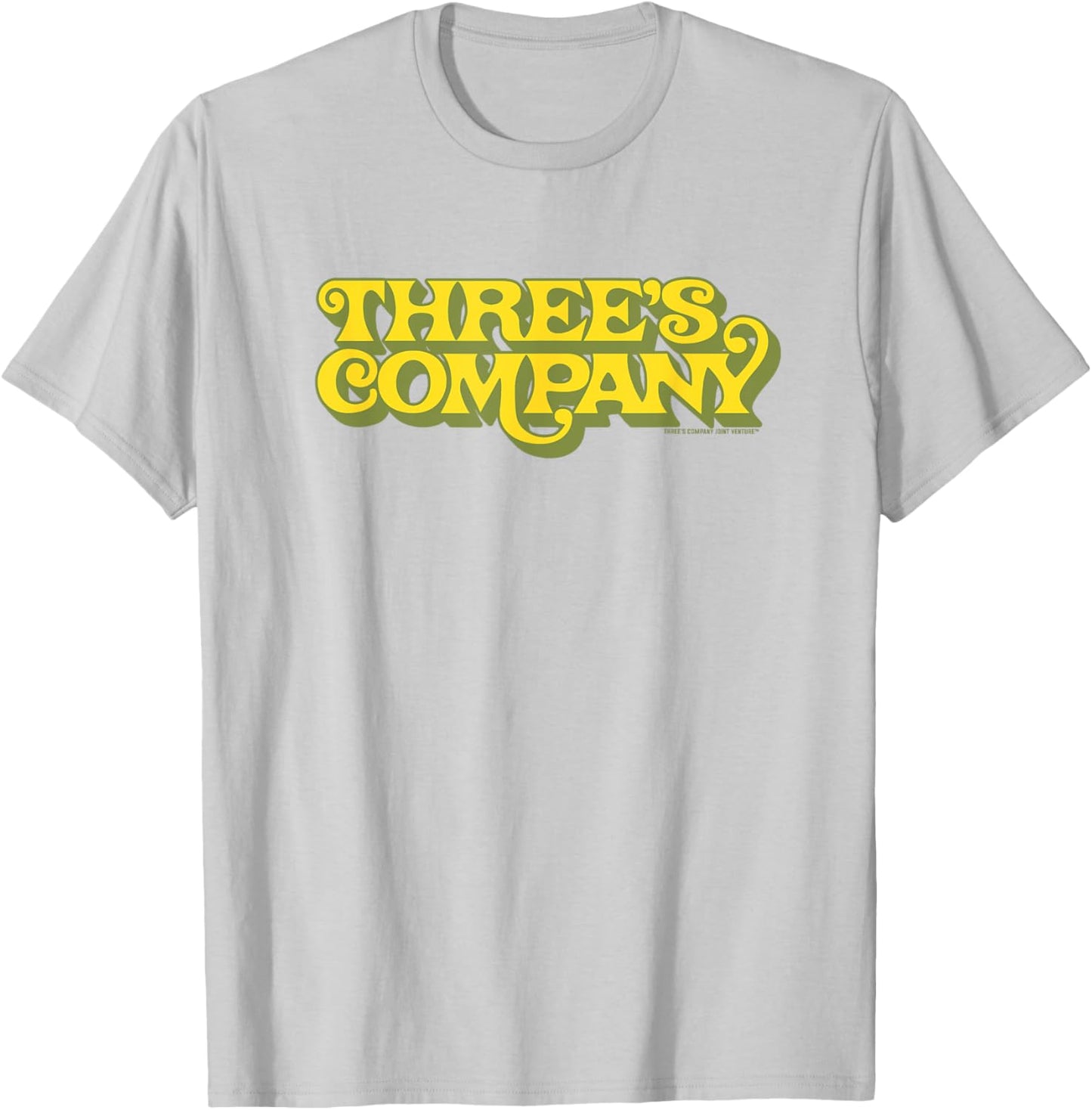 Three's Company Retro Three's Company Show Logo T-Shirt - T-Shirt | Ash