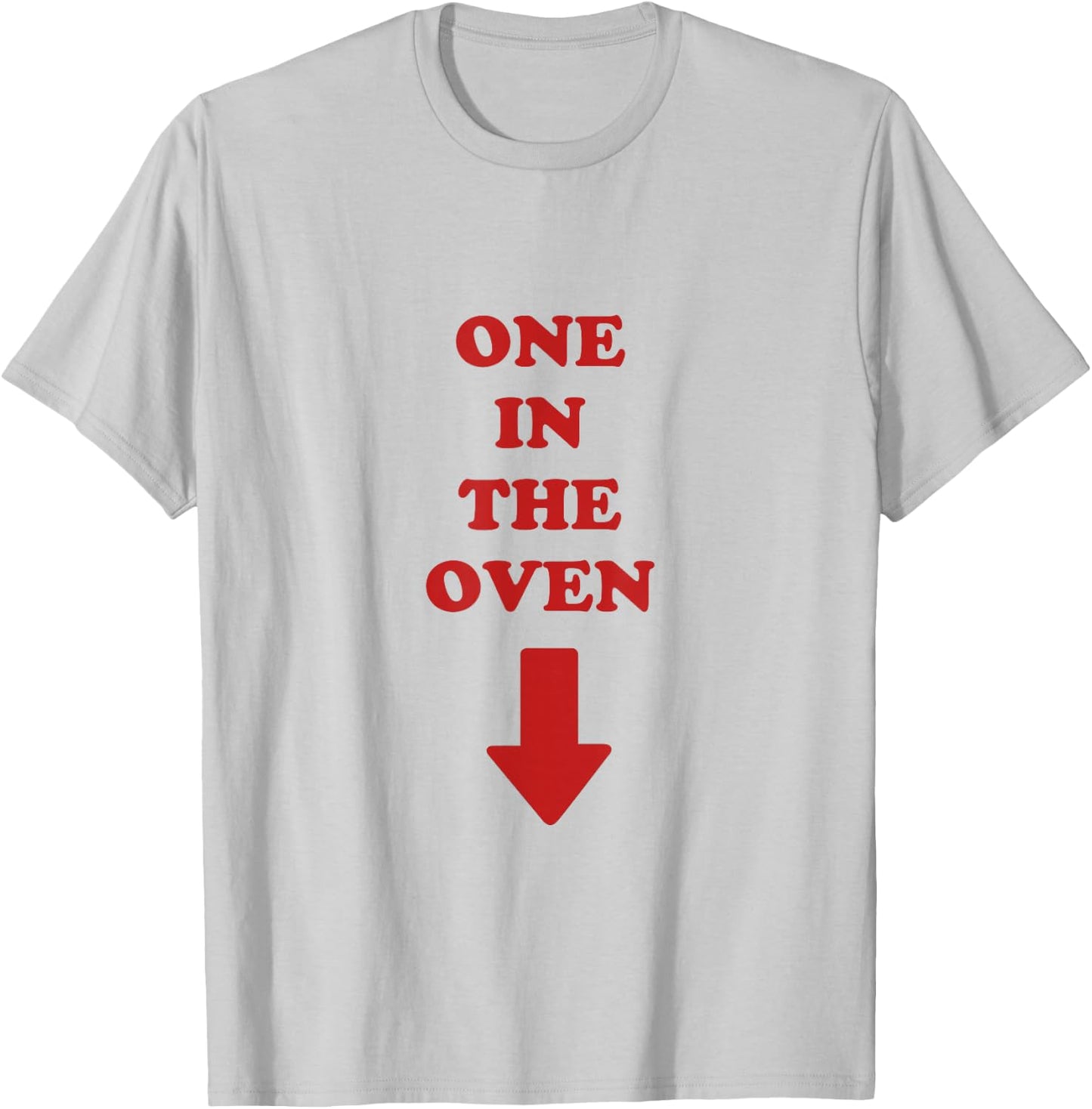 One in the Oven Pregnant Expecting Mother Police Academy T-Shirt - T-Shirt | Ash