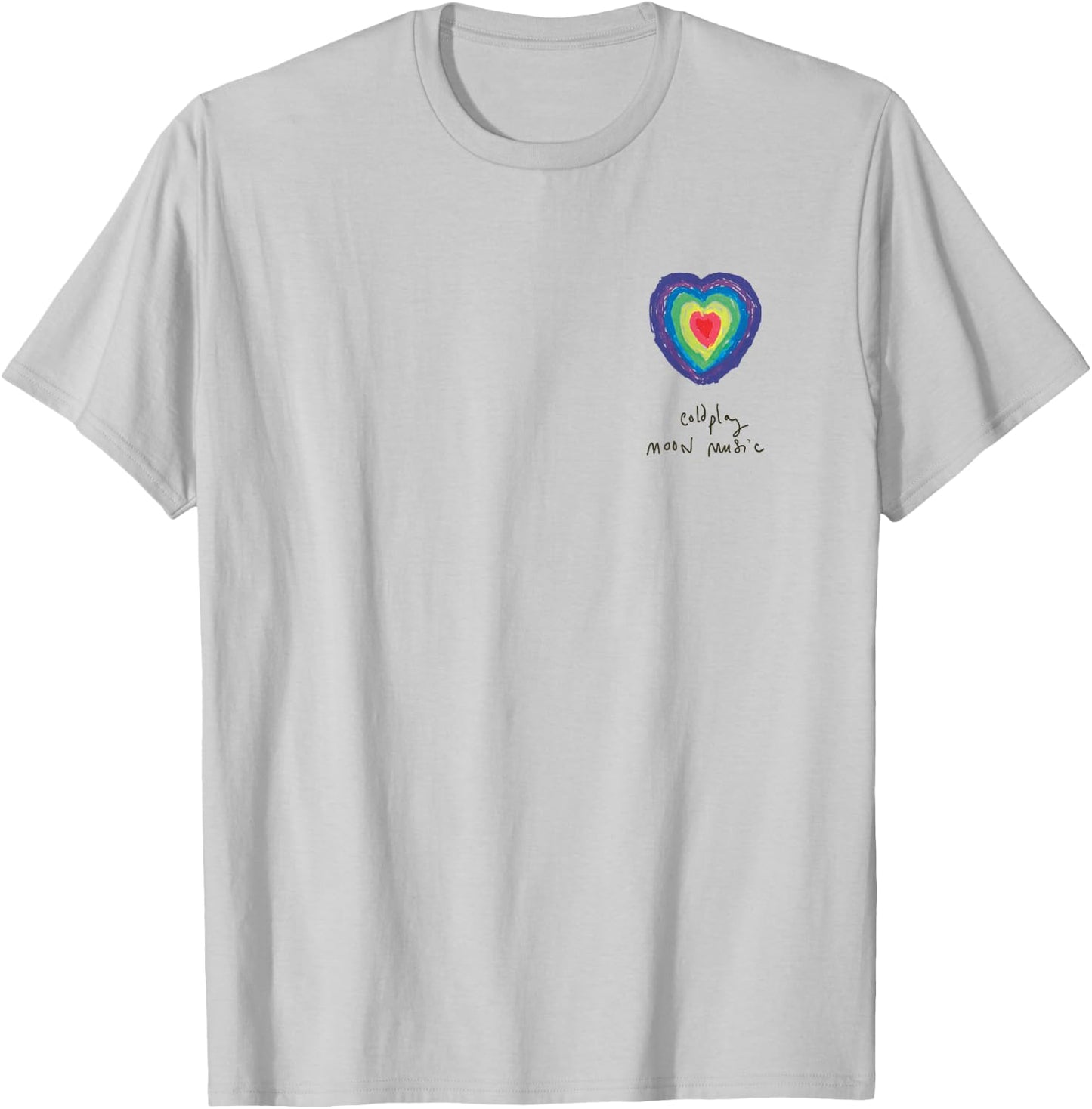 Coldplay Moon Music Heart Amazon Exclusive T-Shirt - T-Shirt | Ash