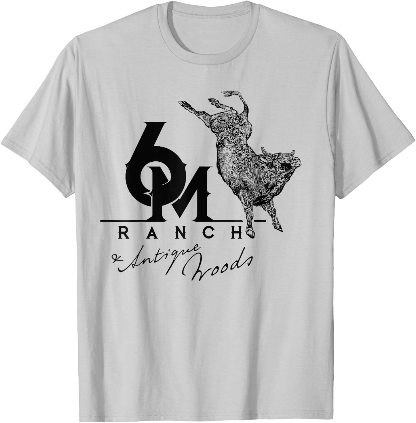 Bucking Bull Rodeo 6M Ranch 6262 T-Shirt - T-Shirt | Ash