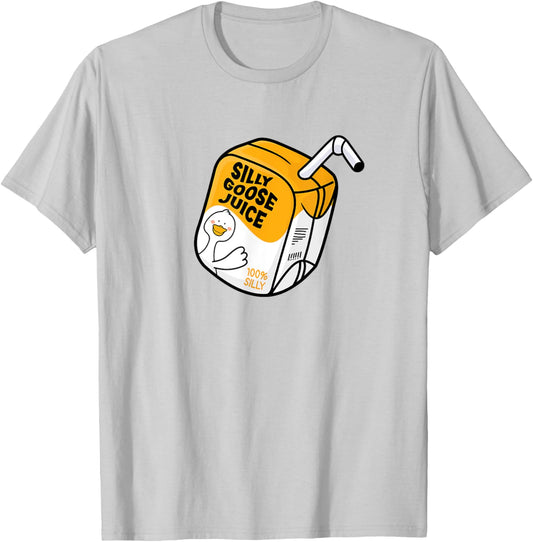 Funny Silly Goose Juice Box 100% Silliness for Goose Lovers T-Shirt - T-Shirt | Ash