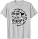 Dogs Make Me Happy Humans Make My Head Hurt Funny Animal T-Shirt - T-Shirt | Ash