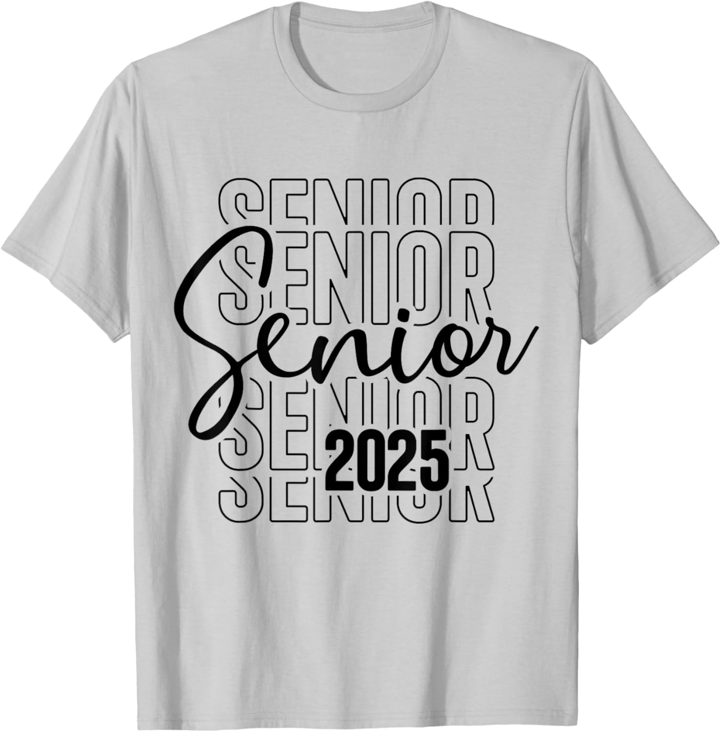 Senior 2025 graduate college university graduation class of T-Shirt - T-Shirt | Ash