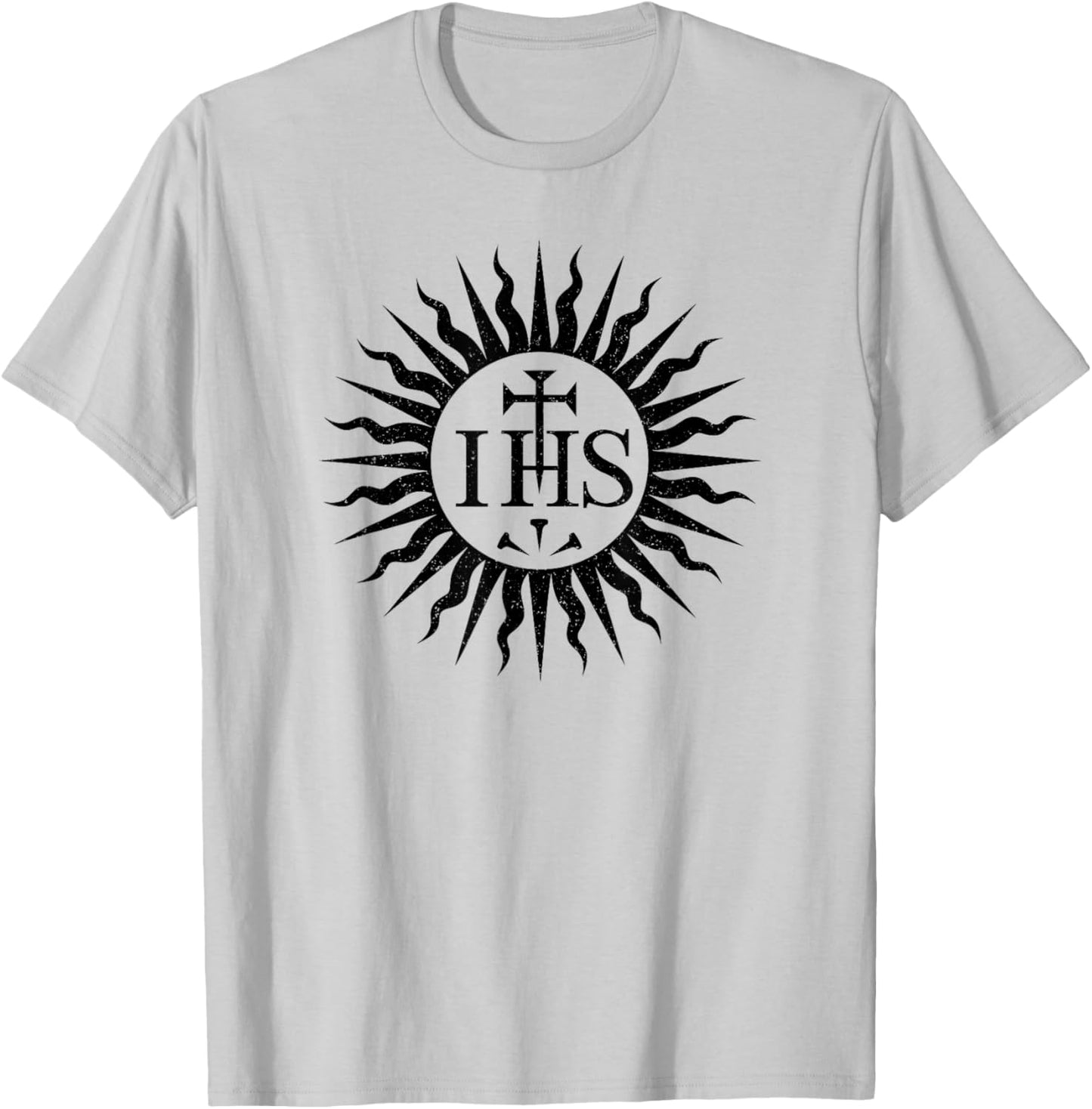 Ihs Symbol Christogram Monogram of Jesus Christ T-Shirt - T-Shirt | Ash