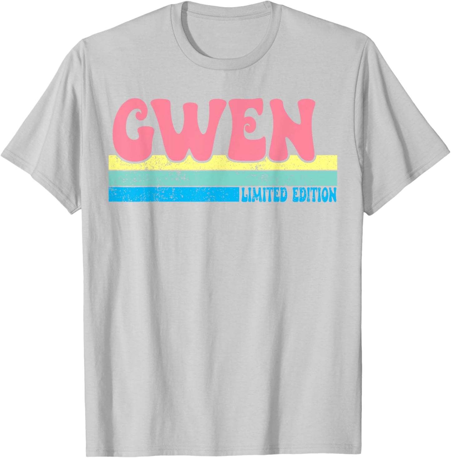 GWEN Name Personalized Cute Idea Groovy Women GWEN T-Shirt - T-Shirt | Ash