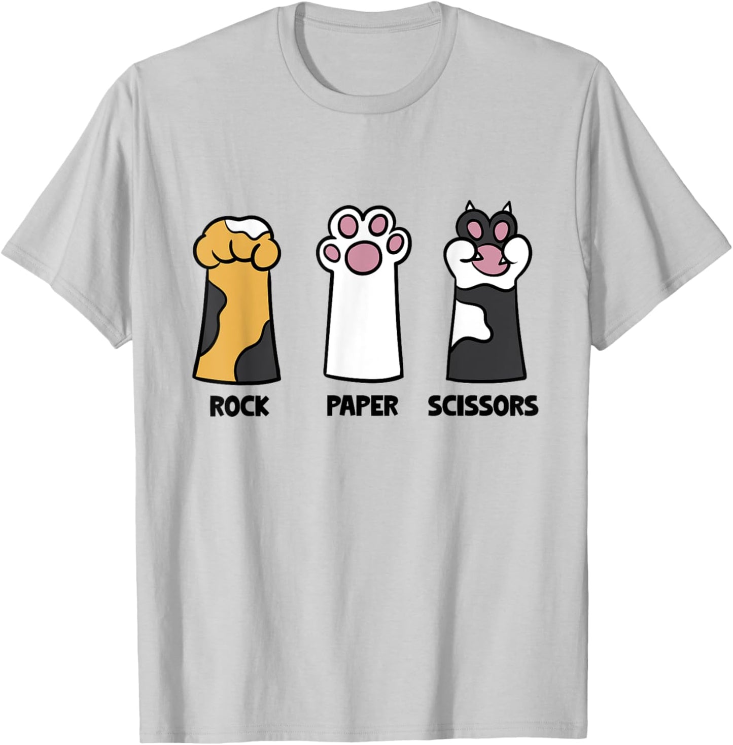 Cat Lover Cat Owner Funny Cat Rock Papers Scissors Fun Cat Women T-Shirt - T-Shirt | Ash