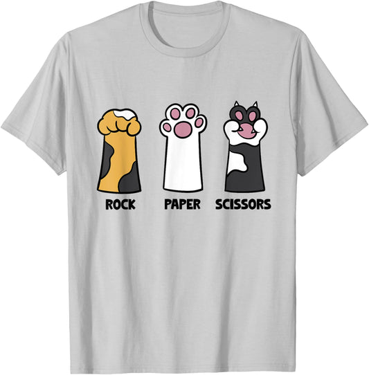 Cat Lover Cat Owner Funny Cat Rock Papers Scissors Fun Cat Women T-Shirt - T-Shirt | Ash