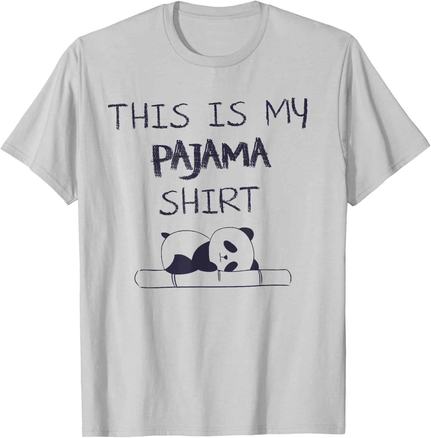 This Is My Pajama Shirt Funny Panda Family Pajamas Gift T-Shirt - T-Shirt | Ash
