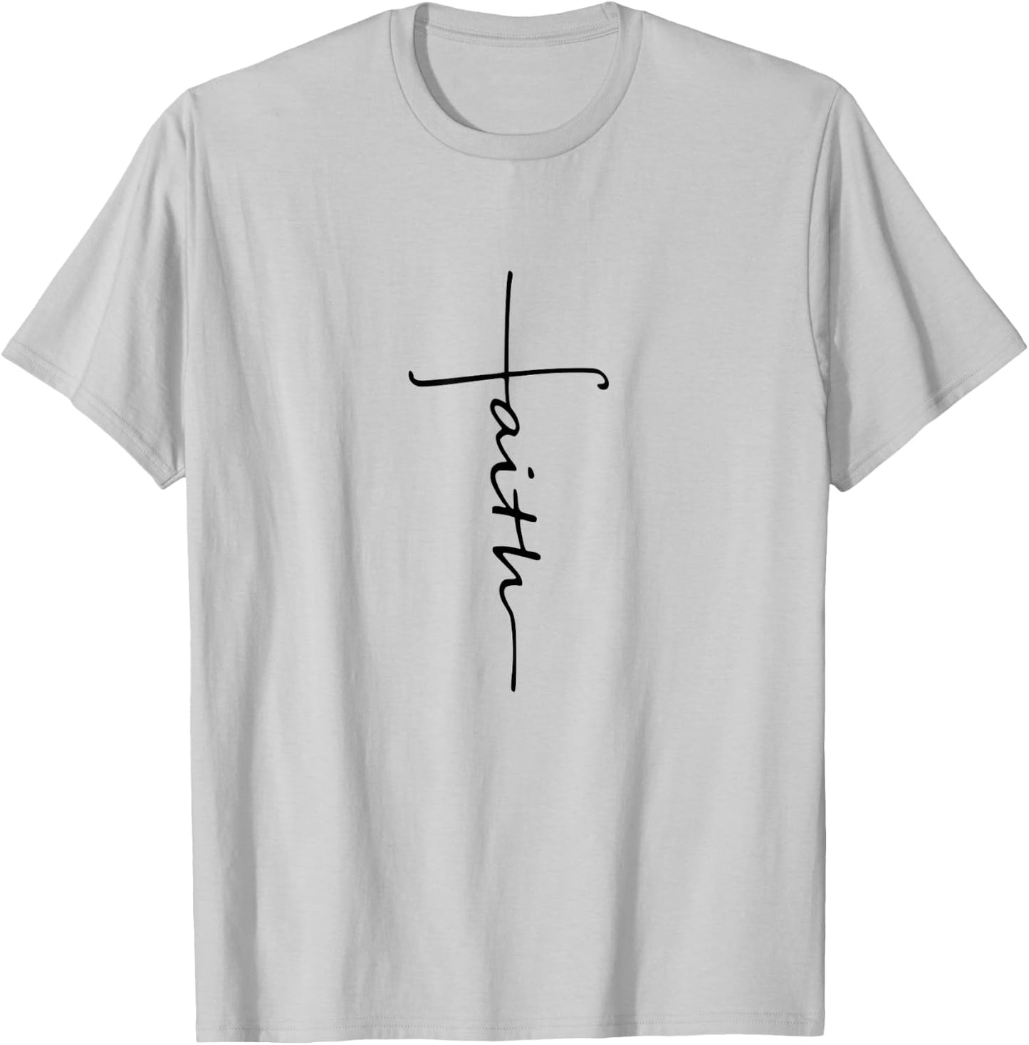 Faith Necklace Shirt T-Shirt - T-Shirt | Ash
