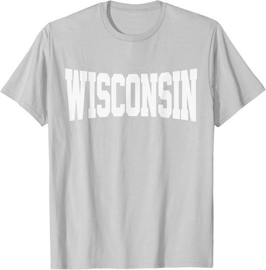 Vintage Wisconsin Wisconsin Red Retro Wisconsin T-Shirt - T-Shirt | Ash
